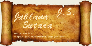 Jablana Sutara vizit kartica